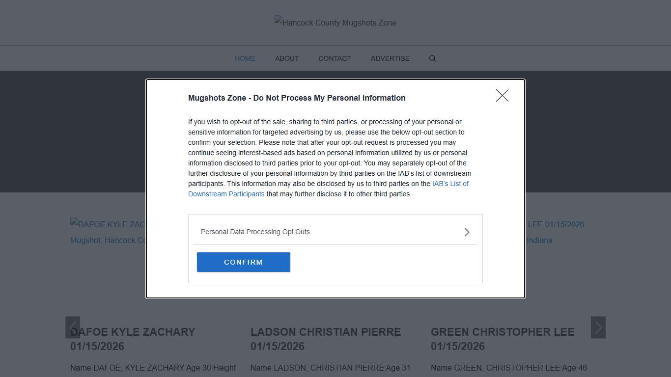 Hancock County Mugshots Zone